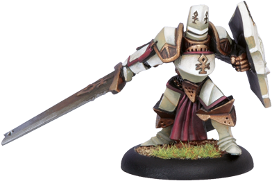Sir Ekkrion, Paladin Of Menoth - Miniatures - Sir Ekkrion, Paladin Of Menoth (491x360), Png Download