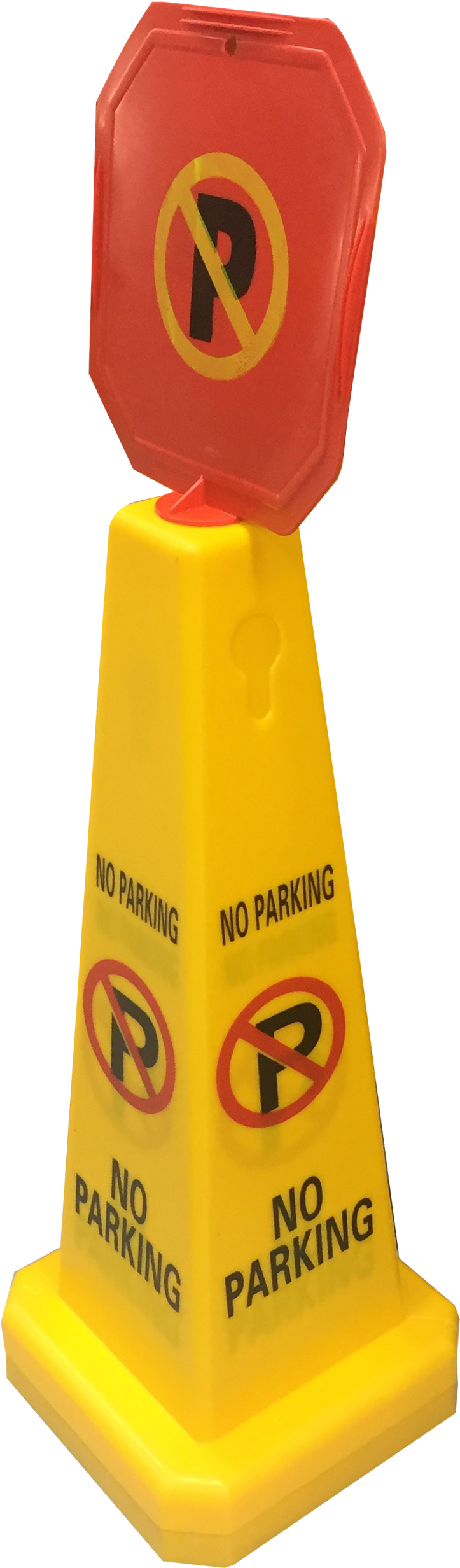 30″ Triangle Traffic Cone-“no Parking” - No Parking Cone (876x2568), Png Download