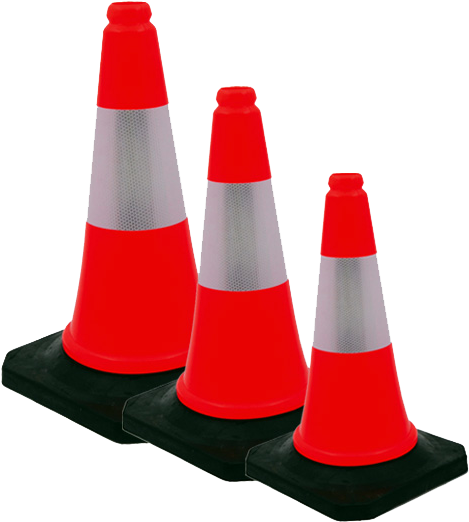 Traffic Cones With Black Rubber Base - Traffic Cone (480x521), Png Download