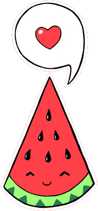 Fab Tumblr Transparent - Cute Draw Watermelon (257x474), Png Download