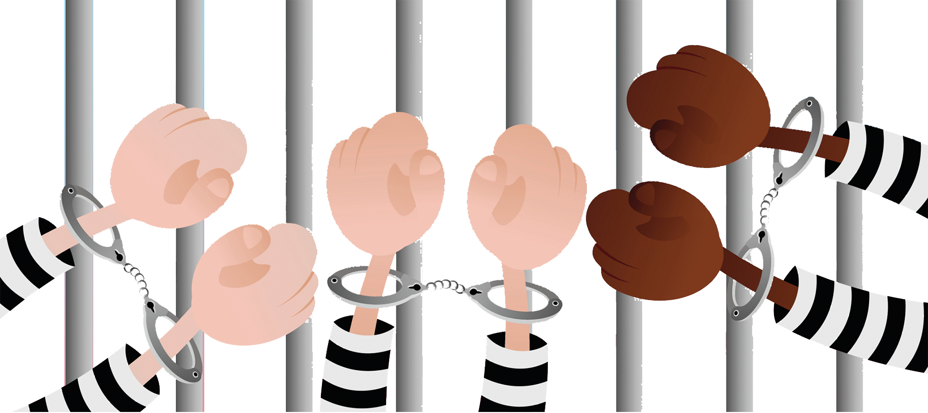 Prisoner Handcuffs (1831x816), Png Download