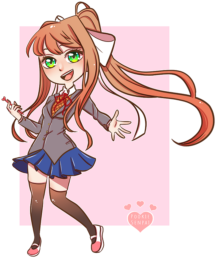 Monika - Art (728x851), Png Download