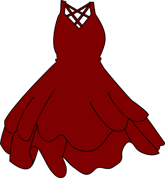 Fancy Dress Clipart At Getdrawings Com Free - Black Dress Clip Art (552x595), Png Download