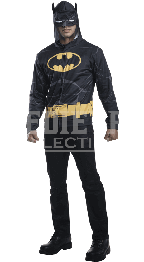 Adult Batman Dc Comics Costume Hoodie - Batman Costume Adult (850x850), Png Download