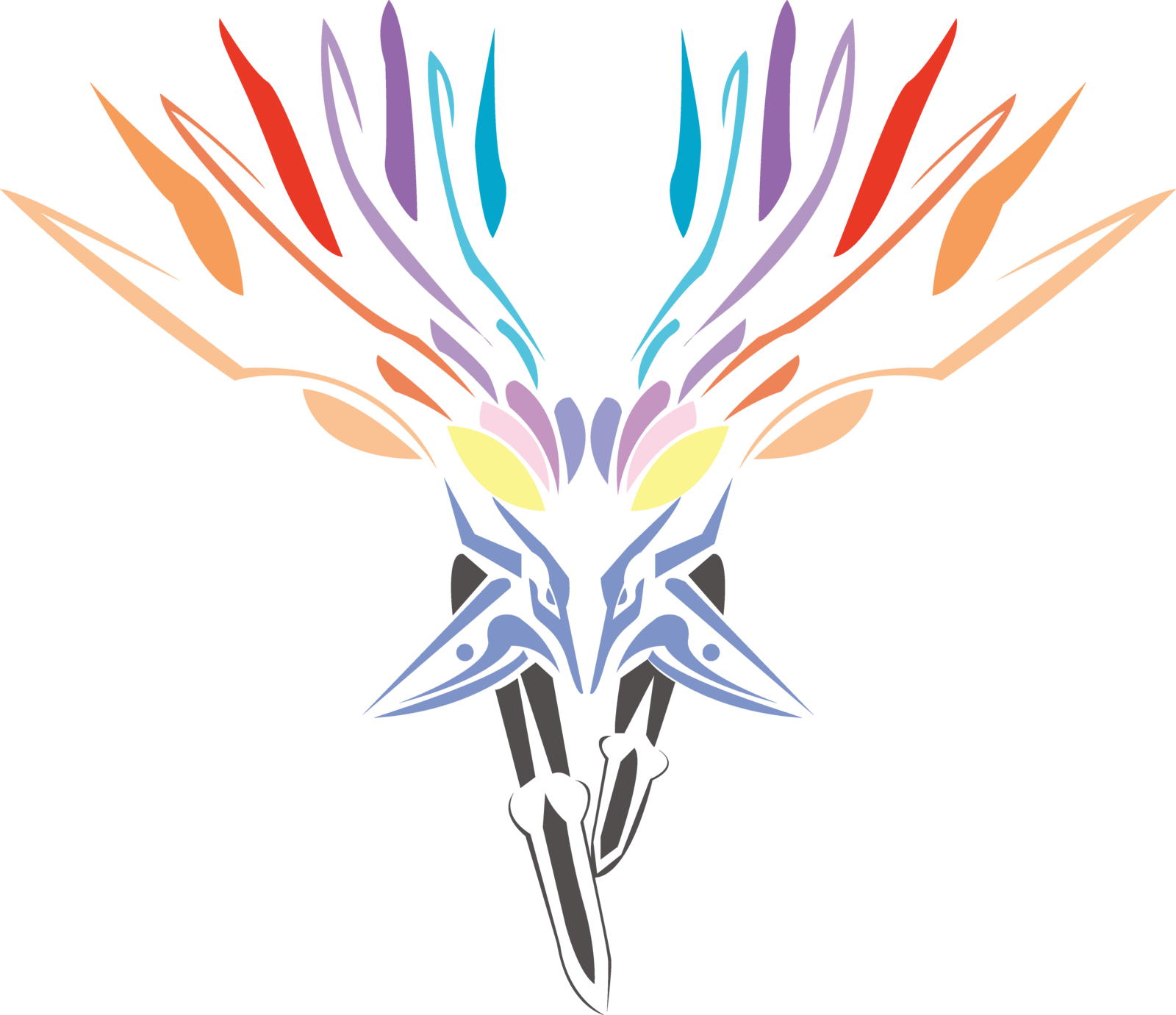 Tribal Xerneas By Katlyon On Deviantart - Xerneas Tattoo (1600x1381), Png Download