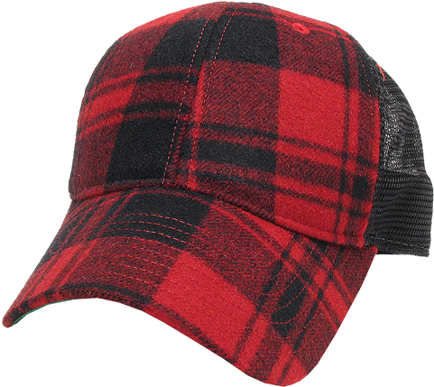 Buffalo Plaid Trucker - Wool (500x428), Png Download