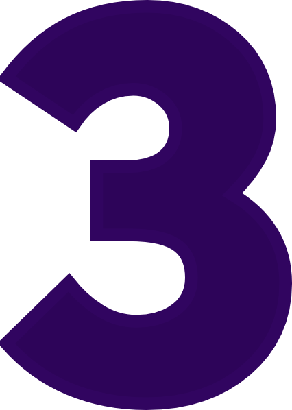 Best Clipart Free Number Cliparts Download With - 3 Clipart (426x598), Png Download
