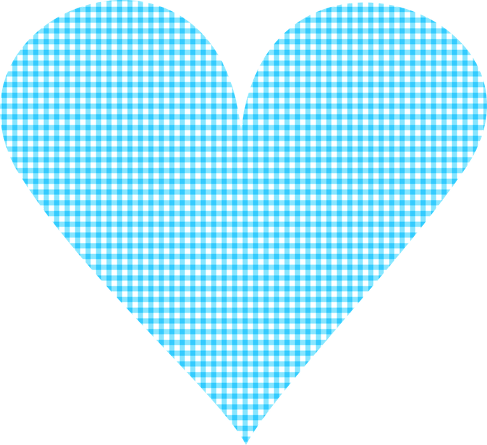 Heart Clipart Plaid - Moldura Chapeuzinho Vermelho Azul (700x639), Png Download