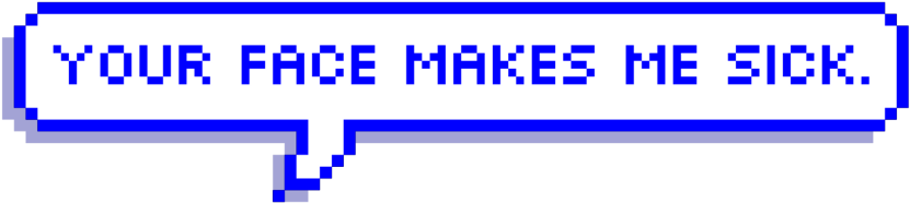 Blue Pixel Speechbubble White Png Ghxst Tumblr Quote - Black Is My Color Png (1024x1024), Png Download