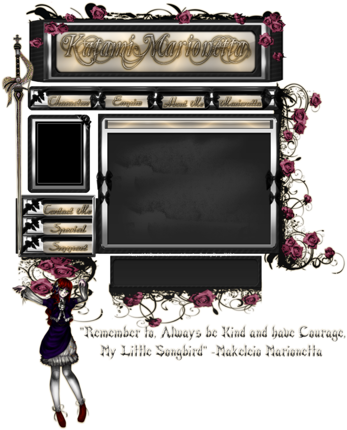 Hello There And Welcome To My Homepage - Imvu Homepage Rose Layout (767x1024), Png Download