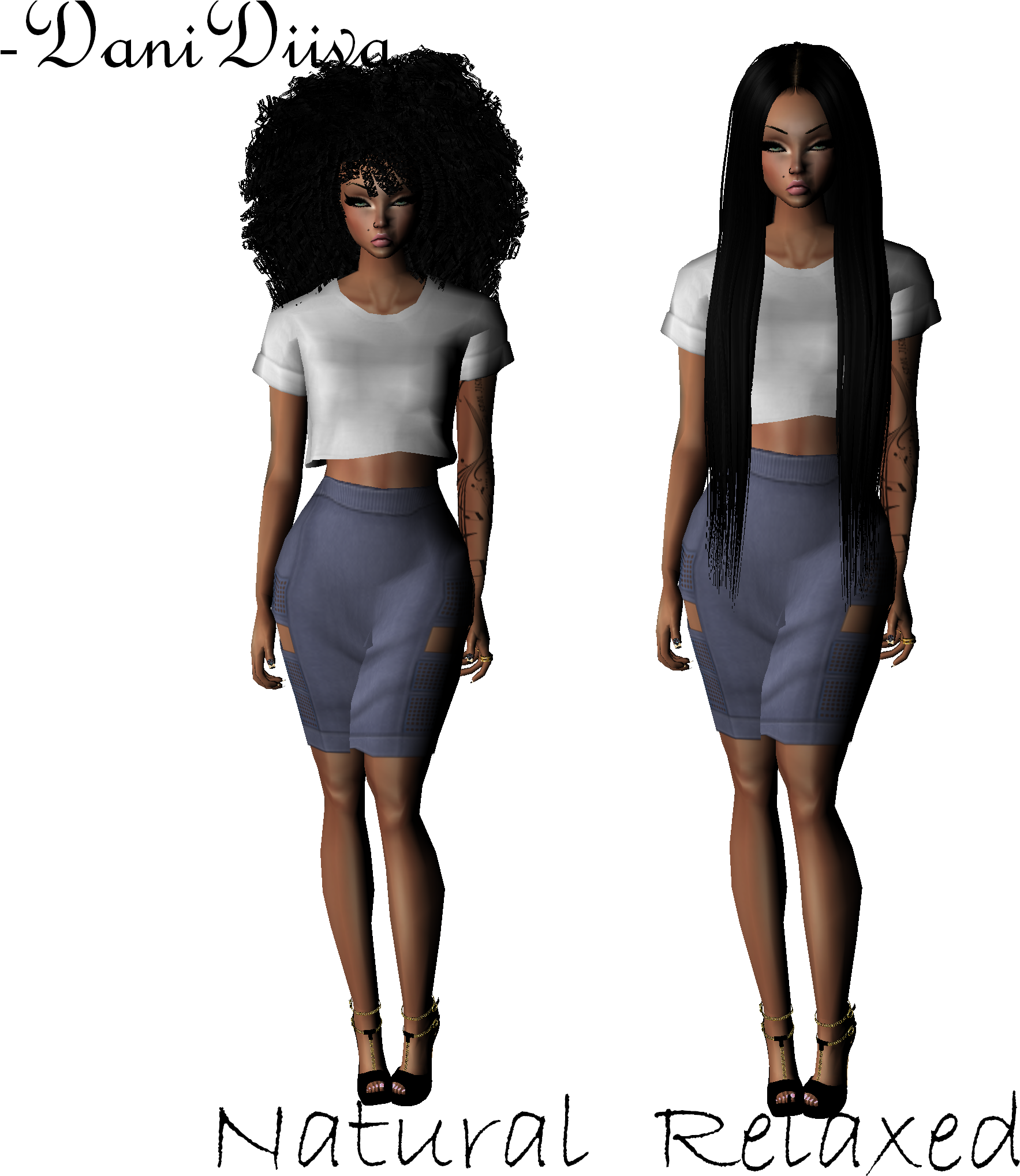 Natural And Relaxed - Imvu Natural Hair (2048x2048), Png Download