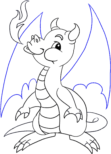 Drawn Baby Dragon - Drawing (678x600), Png Download