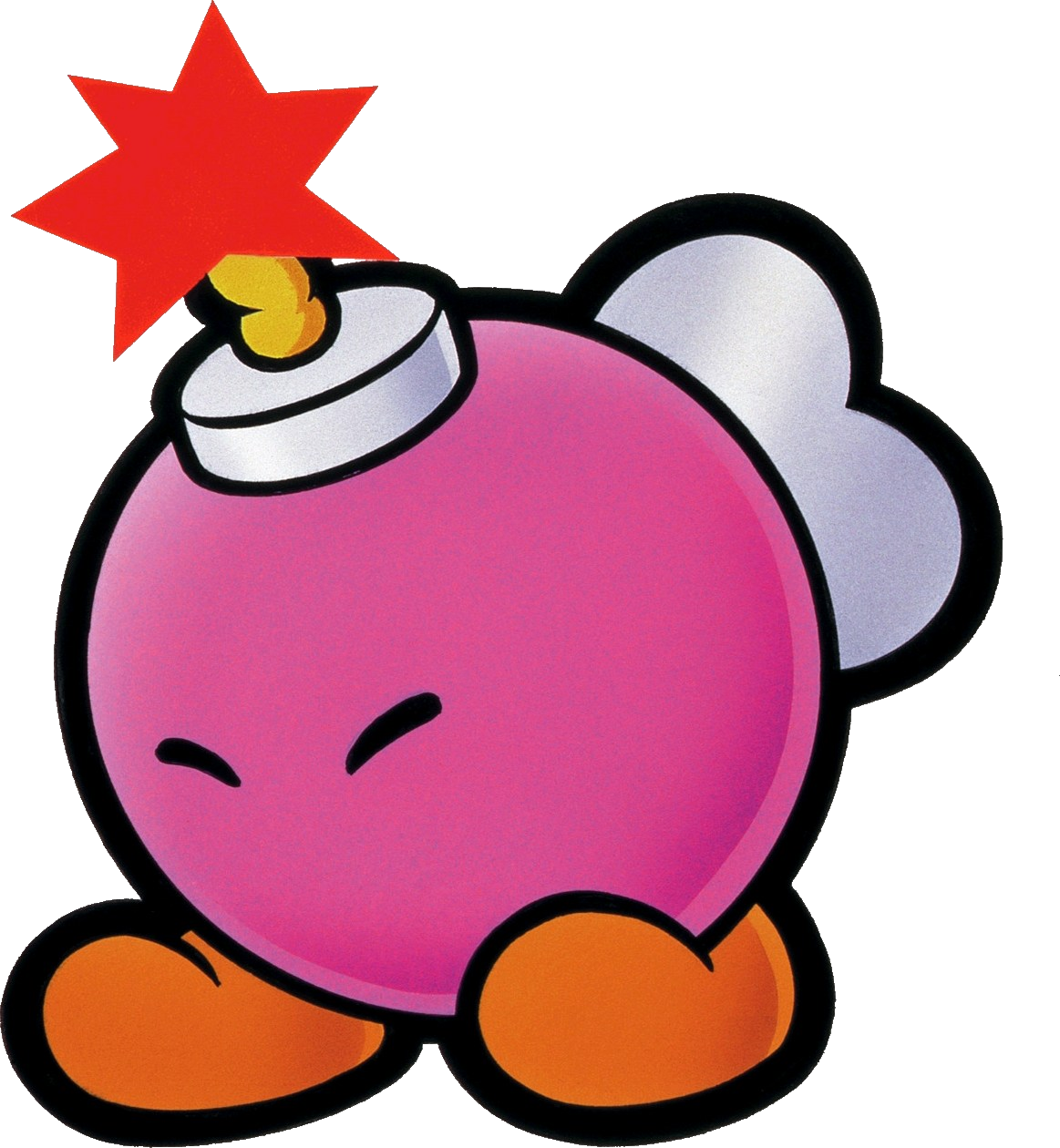 Paper Mario 64, Paper Mario Color Splash, Super Mario - Paper Mario Bomb (1163x1260), Png Download