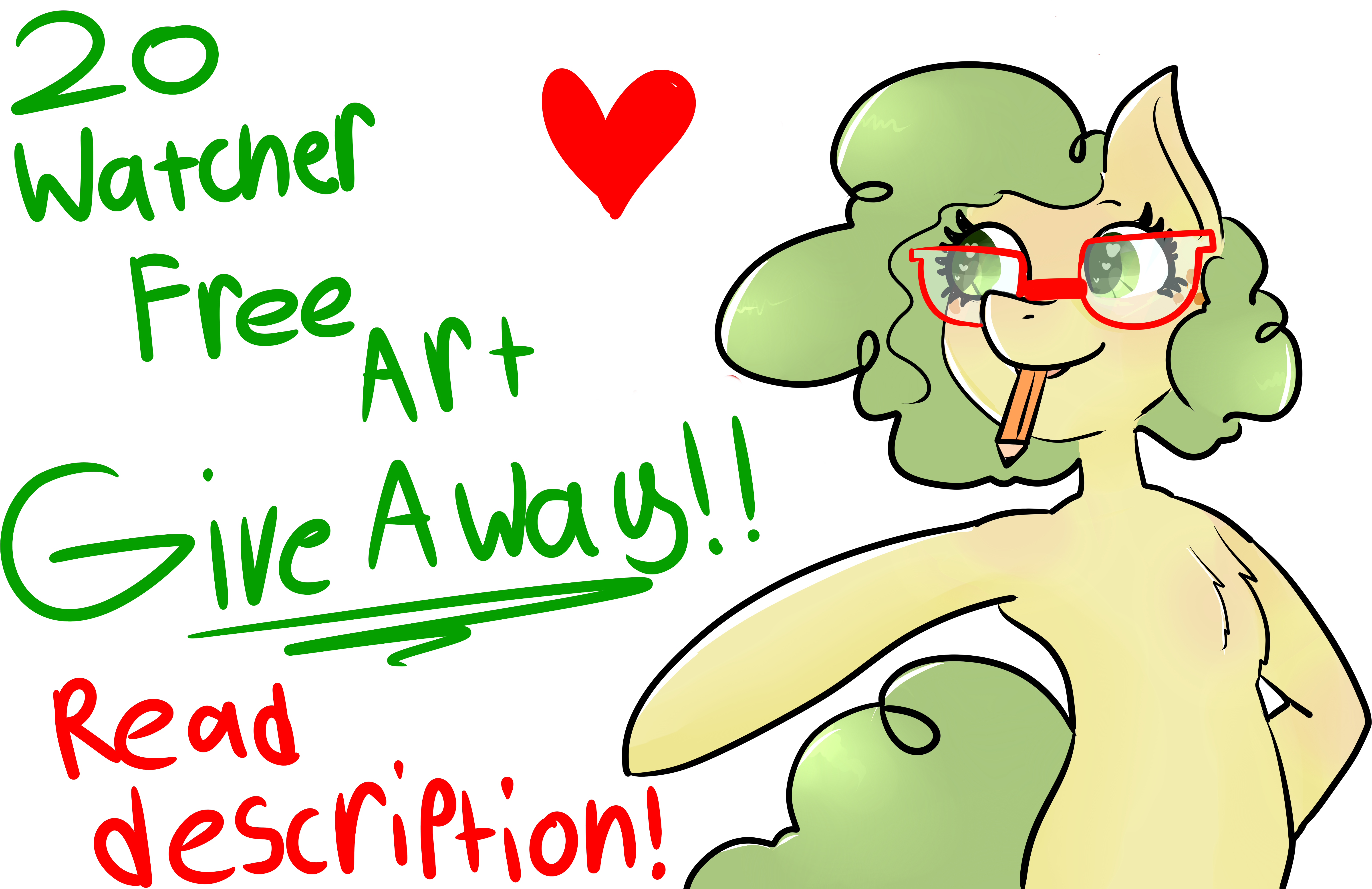 Kiwiscribbles, Commission, Cute, Free Art, Glasses, - Cartoon (6500x4000), Png Download