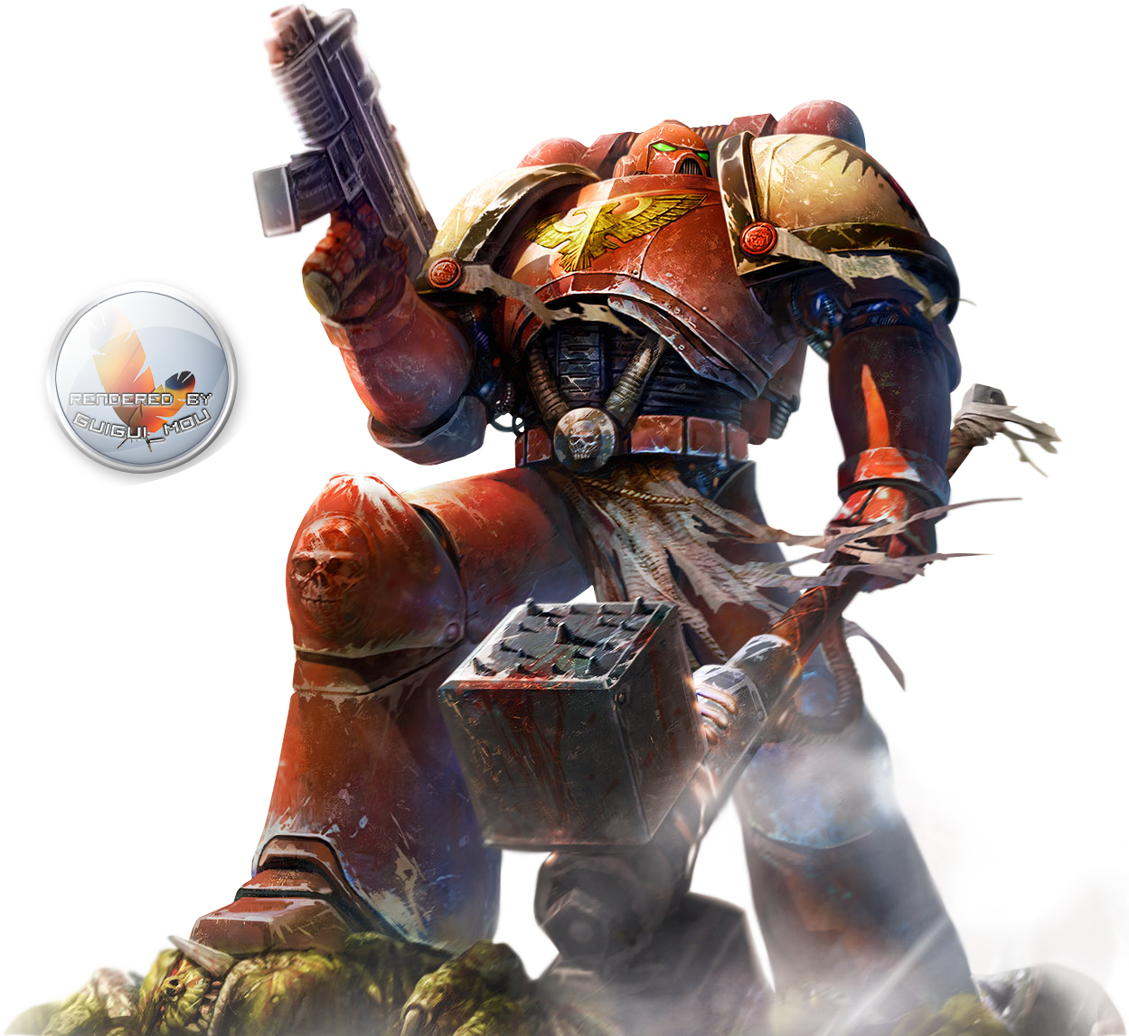 La Horde Geek War Hammer Png - Warhammer 40k Blood Raven Art (1249x1146), Png Download
