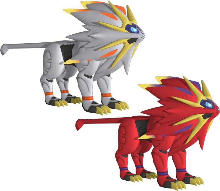 Download Zip Archive - Model Pokemon Solgaleo (750x650), Png Download
