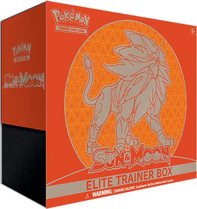 Pok80204a Main - Pokemon Sun And Moon Elite Trainer Box (386x410), Png Download