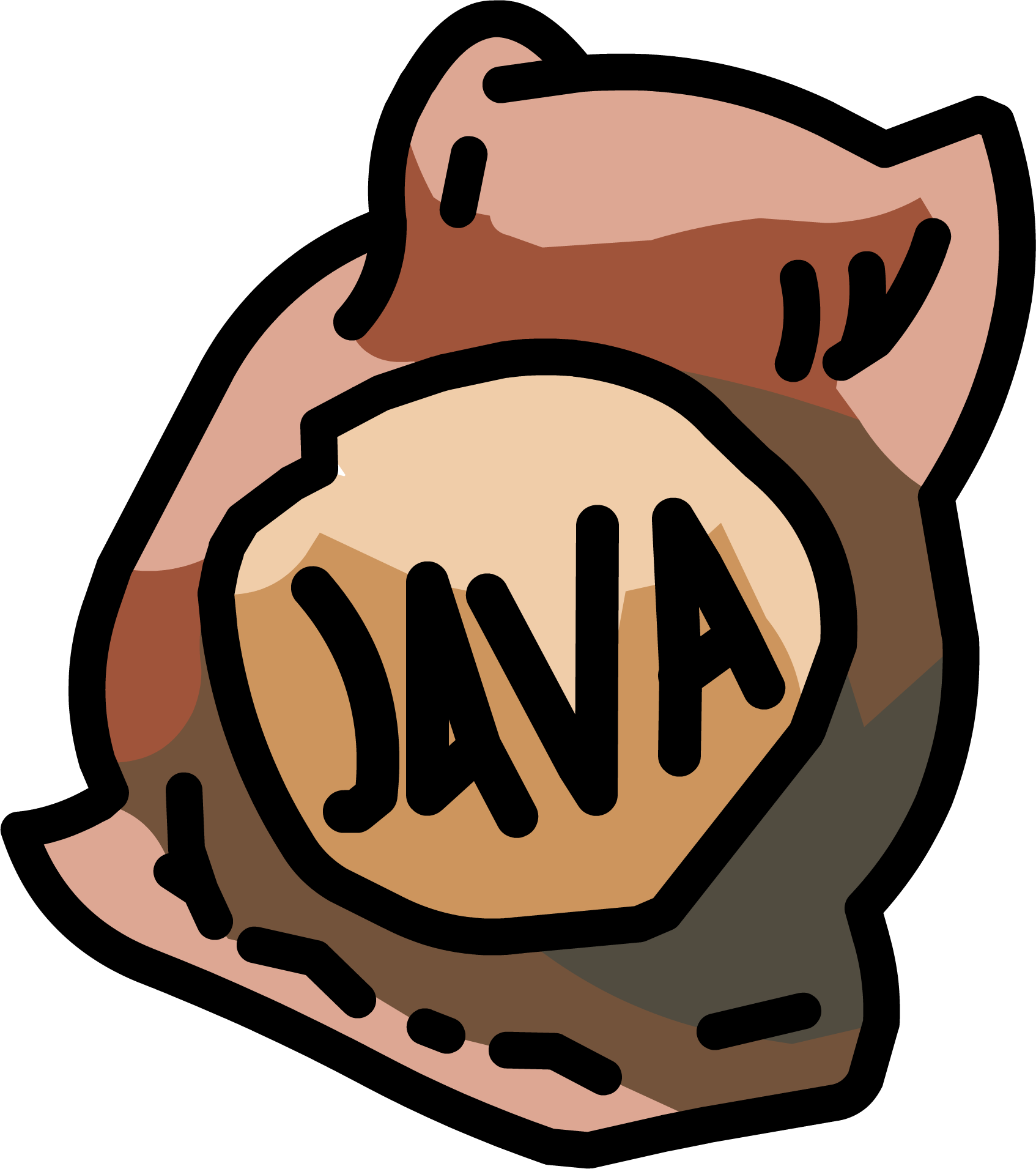 Java Bag - Png - Club Penguin Coffee Bean Bag (1694x1911), Png Download