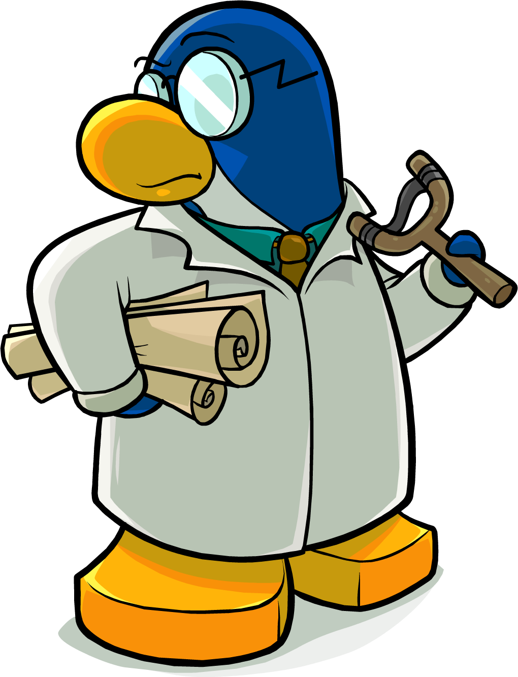 Gary With Slingshot - Club Penguin (1020x1333), Png Download