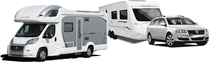 Motorhome Navi & Audio/visual - Caravan And Car Png (690x290), Png Download