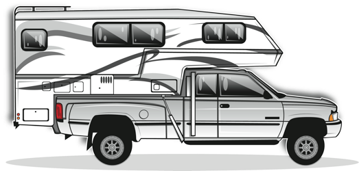 Truck Camper Insurance - Truck Camper (523x250), Png Download