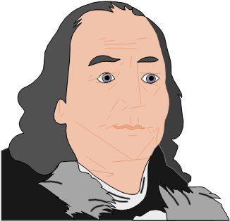 Benjamin Franklin - Illustration (363x352), Png Download