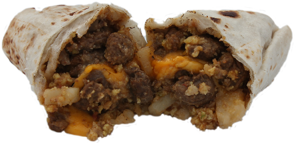Hand-made Burritos - Wrap Roti (600x284), Png Download