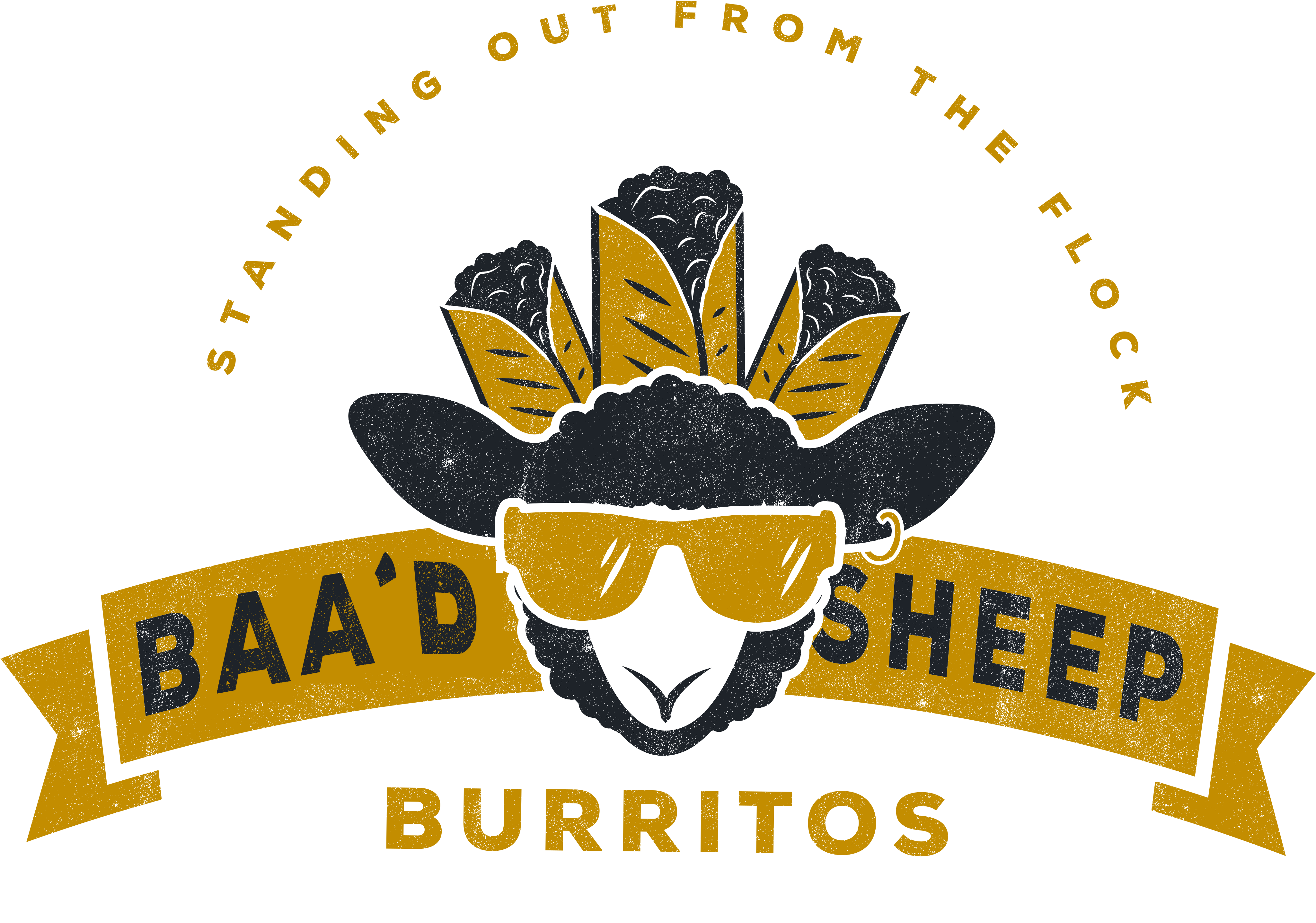 Baa'd Sheep Burritos - Label (4167x4167), Png Download