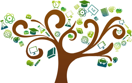 Knowledge Sharing - Educational Tree (450x305), Png Download