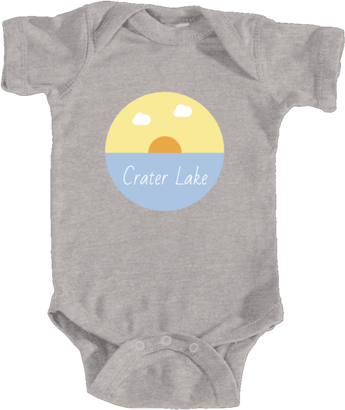 Crater Lake Lake Sunset - Dachshund Onesie (600x600), Png Download