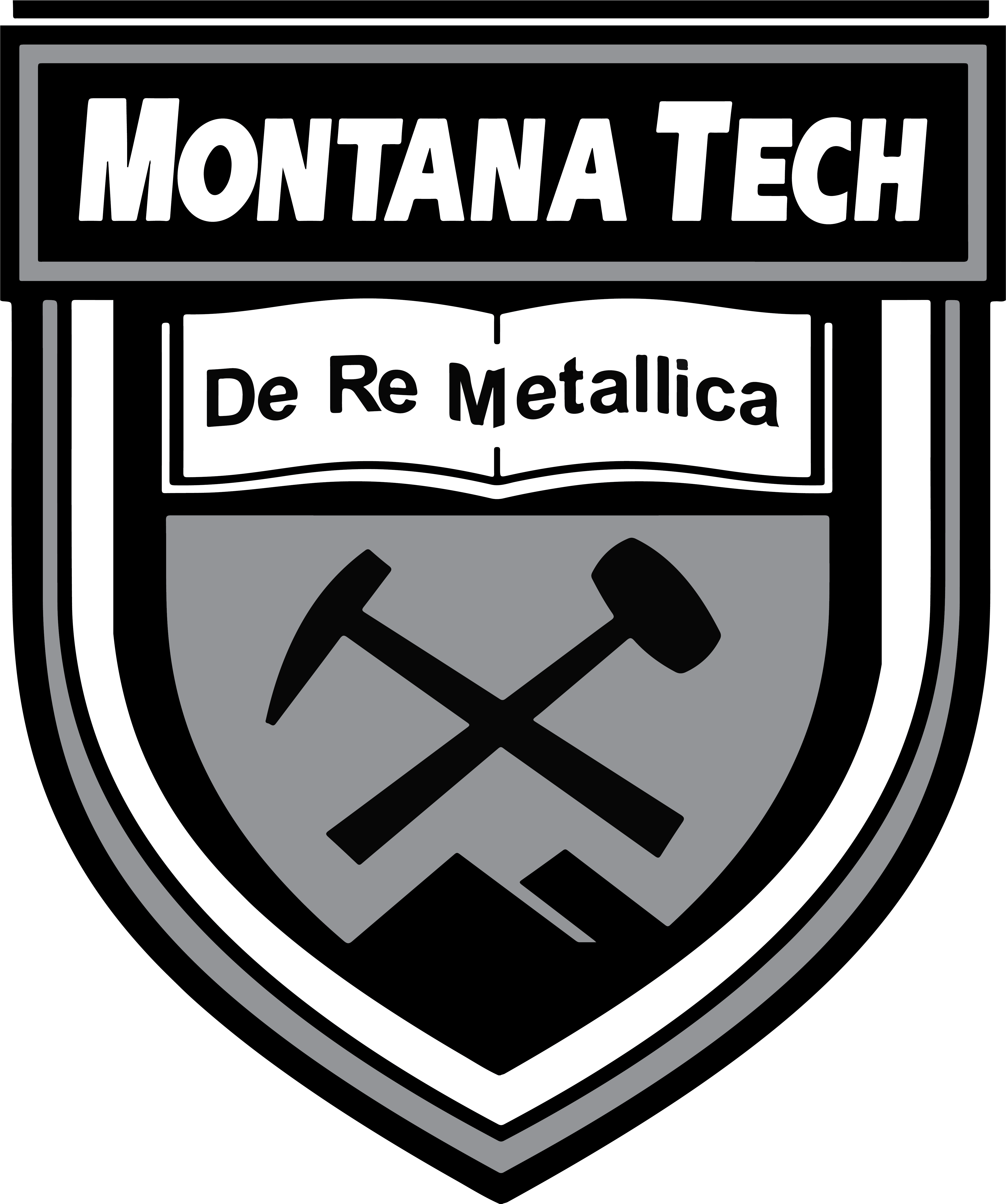Print, Black And White, Jpg - Montana Tech Logo (5002x5989), Png Download