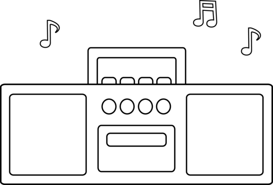 Radio Waves Electromagnetic Spectrum - Colouring Radio (550x374), Png Download