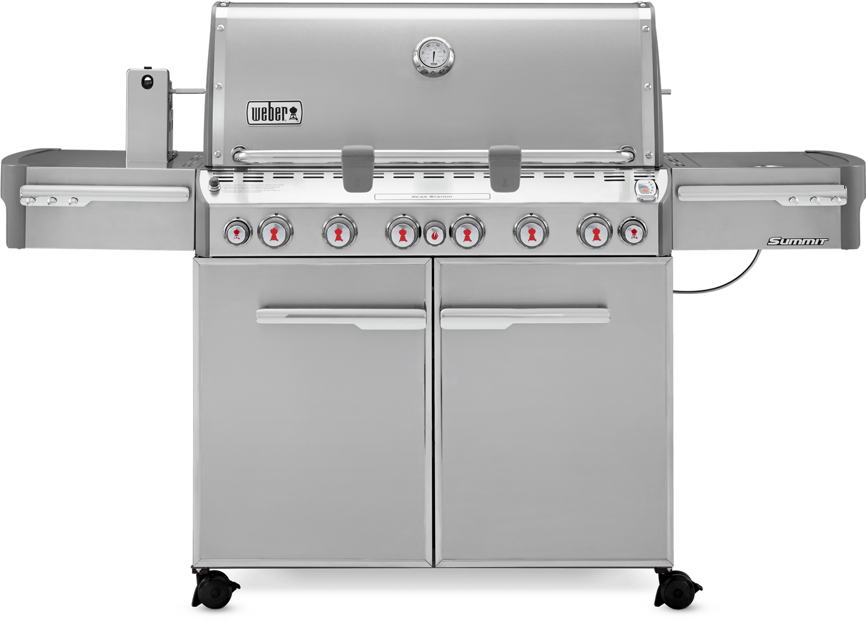 Summit® S-670 Gas Grill - Weber Gas Barbecue Summit S-670 Gbs Stainless (1800x1800), Png Download