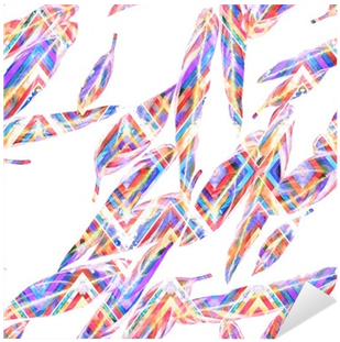 Colorful Watercolor Leaves Of Exotic Calathea Whitestar - Pattern (400x400), Png Download