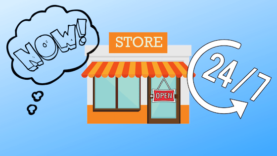 Now Open 24/7 Wais School Store - Marketing (560x315), Png Download