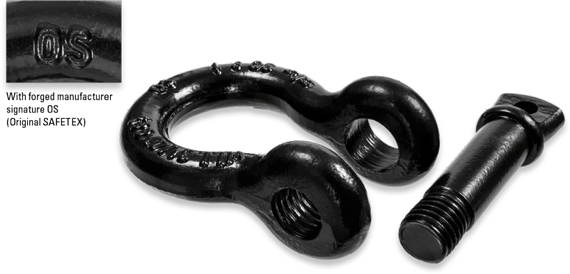 The Abrasion Resistance Is Guaranteed By A Special - Safetex Abriebfeste Schwarze Schäkel Mit Schraubbolzen (819x394), Png Download