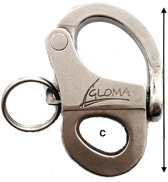 Fixed Snap Shackle - Steel (340x378), Png Download