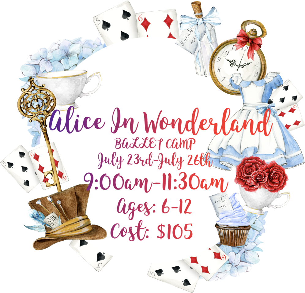 Alice And Wonderland Ballet Camp (1000x1000), Png Download