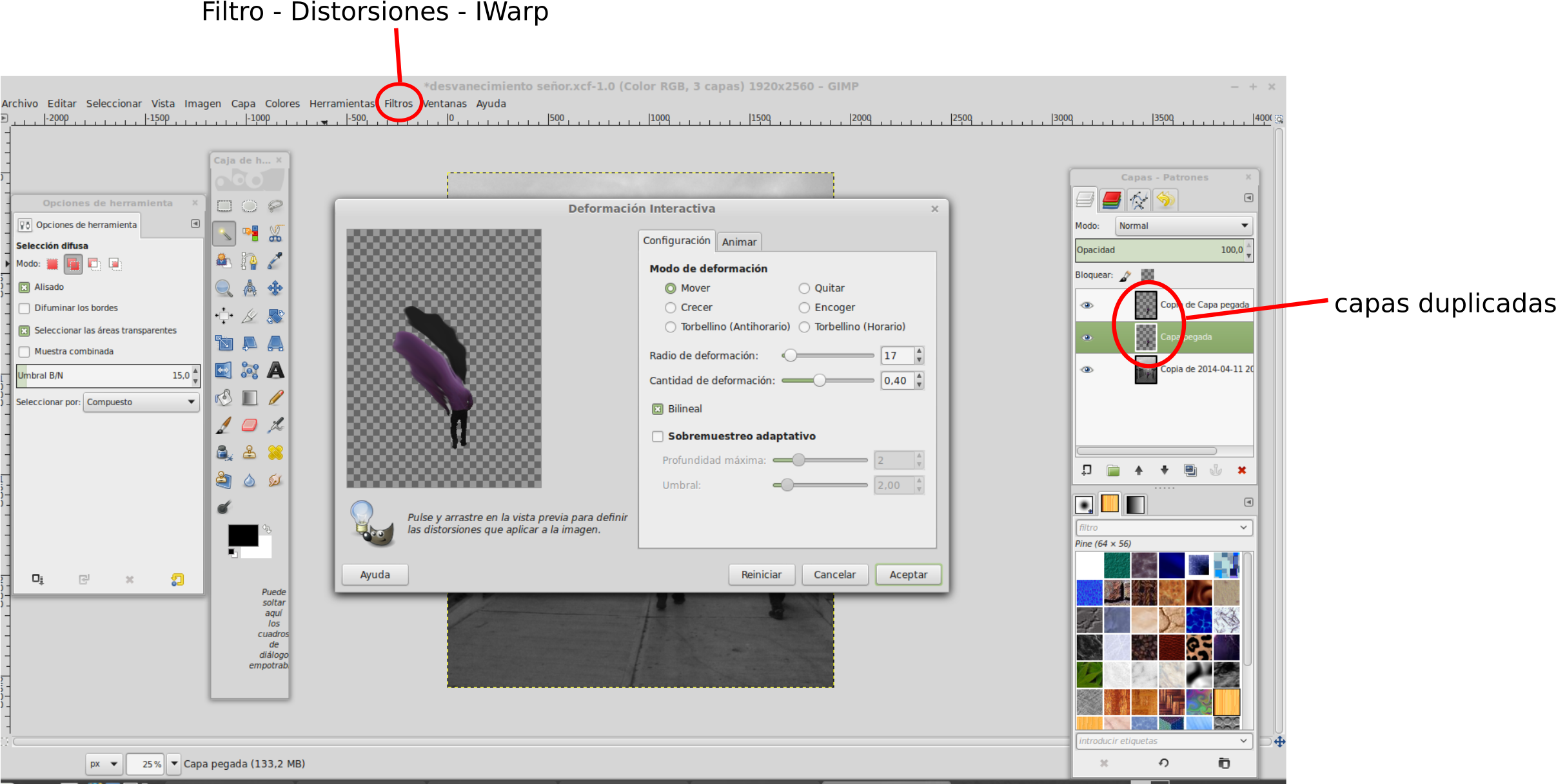 Quitamos La Visibilidad De Las Capas 1 Y 2 Haciendo - Gimp (2464x1216), Png Download