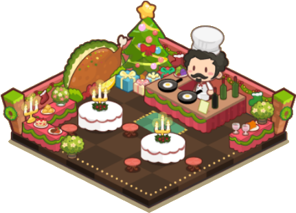 Christmas Buffet - Cake (444x319), Png Download