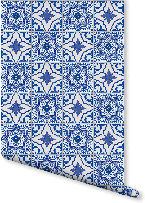 Azulejos Tile Wallpaper - Portuguese Tiles Easy (470x648), Png Download