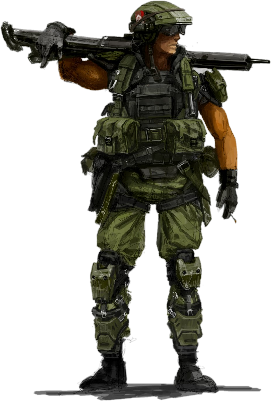 Hsf - Marine02 - Halo Marines Fan Art (1143x1600), Png Download