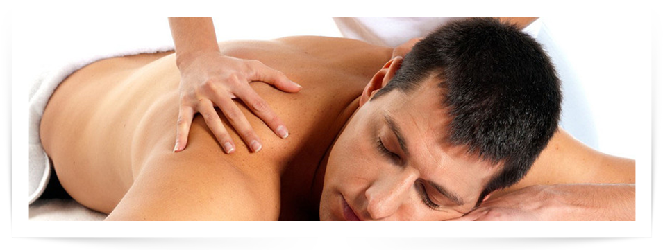 Caucasian Man Being Massaged - Massagem Relaxadora Para Homens (980x360), Png Download