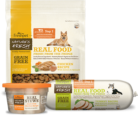 A Collage Of Freshpet Nature's Fresh Dog Food - Dog Food Fridge (499x499), Png Download