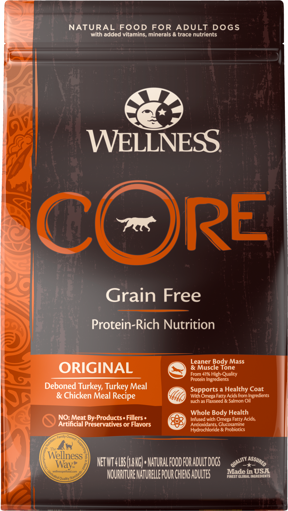 Core Dry Dog Original - Wellness Core (2000x2000), Png Download