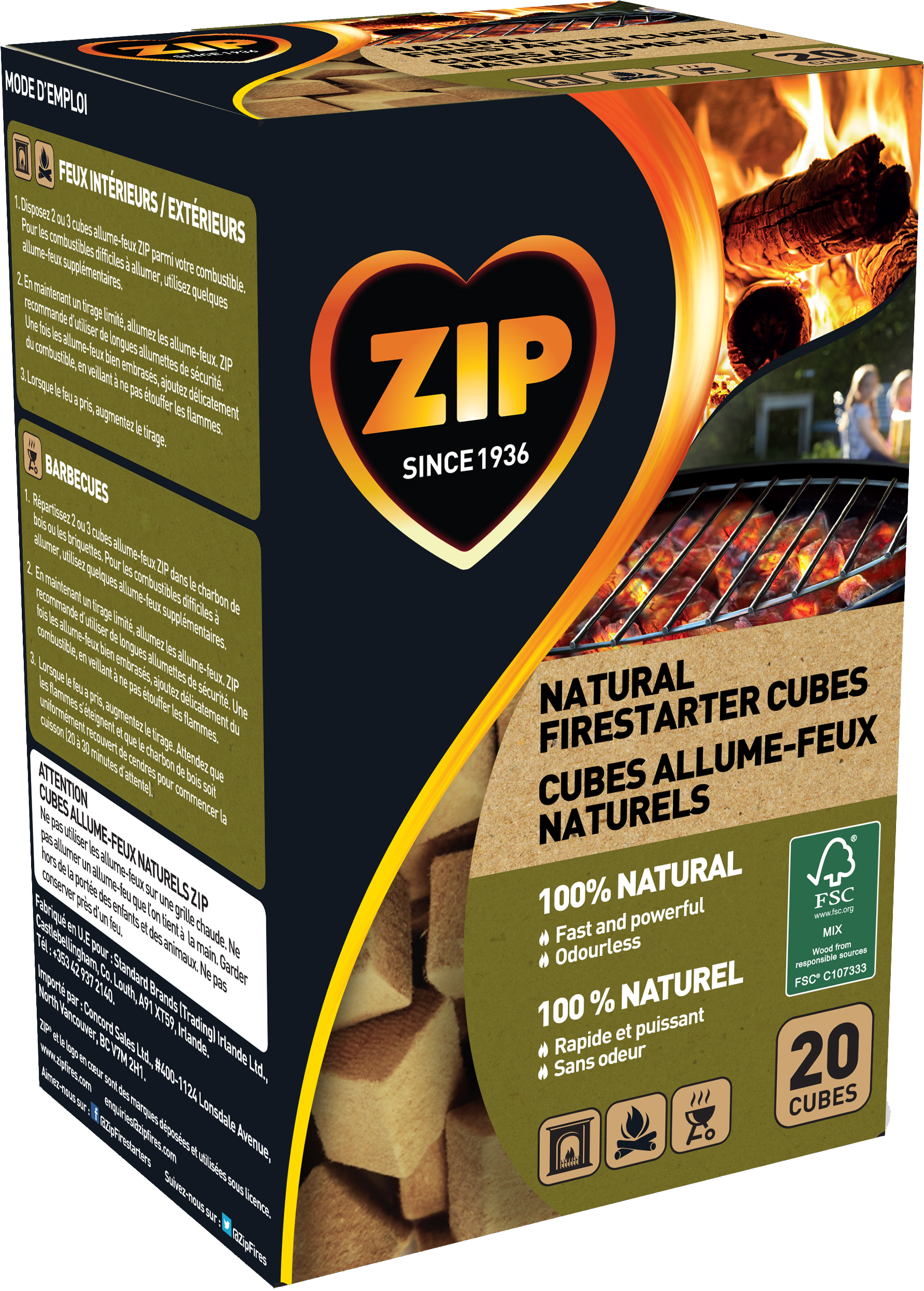 Zip Fast And Clean 100% Natural Cubes - Zip Soot Reducer 10 Sachets (2344x2802), Png Download