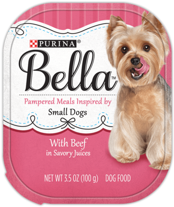 Bella Paté Wet Dog Food - Bella Purina (380x475), Png Download