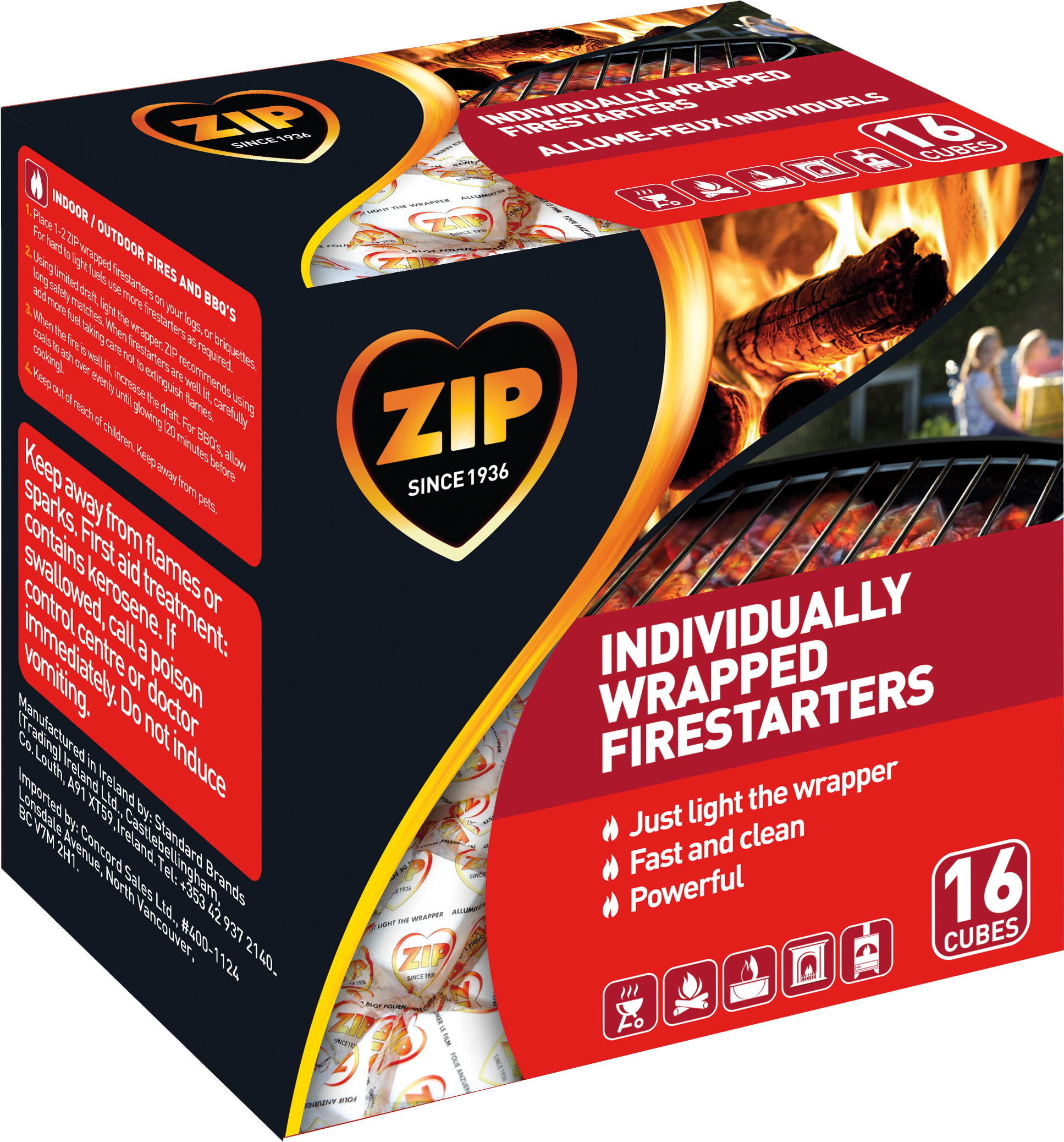These Highly Effective Kerosene Fire Starters Are Individually - Allume-feux Zip 'energy' - 16 Pcs (2139x2196), Png Download