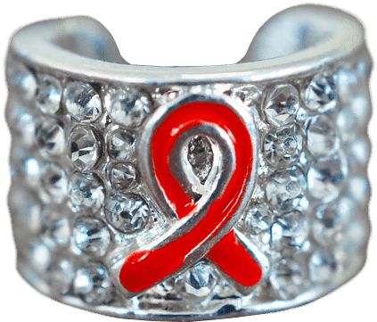 Red Ribbon Stethoscope Charm - Charmed Ultrascope Crystal Stethoscope Charm - Red (619x619), Png Download