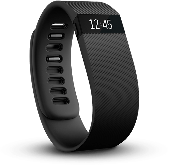 Black Fitbit - Fitbit Charge (558x540), Png Download